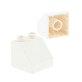 2X Lego Duplo Roof Brick 45&deg; 2X2X1 White Sloped Batman 10823 6171868 67199 6474