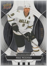 2024-25 UD Engrained Icons Mike Modano #67 Stars Ebony SN# /199