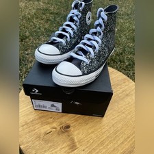 NEW Converse Youth SZ 6 Silver Sparkle Chuck Taylor High-Top Sneakers Shoes