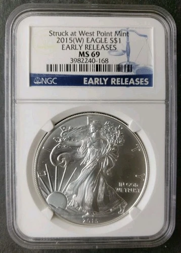 2015 (W) $1 American Silver Eagle Dollar NGC MS69