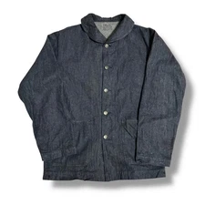 BUZZ RICKSON’S USN Denim Shawl Collar Coverall Jacket Vintage Military Size 40