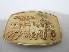 1970s VINTAGE BELT BUCKLE 08- 006 - MONROE BRAKES - HORSE CARRIAGE