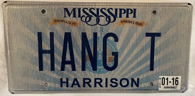 Vanity HANG TIGHT license plate Stay Tuned Sit Wait Hold On