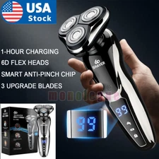 Electric Wet/Dry Razor Men USB Rechargeable Rotary Shaver Beard Trimmer Shaving
