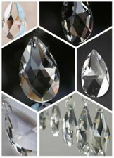 28/38/50/63/76mm Clear Glass Chandelier Crystal Prisms Lamp Parts Teardrop
