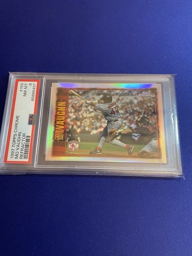 1997 Topps Chrome Refractor #159 Mo Vaughn PSA 8