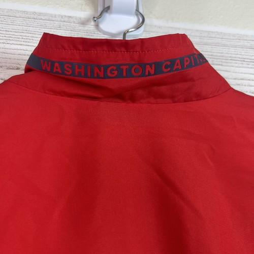 Adidas NHL Washington Capitals Hockey Full Zip Windbreaker Jacket Red Size XL - Picture 11 of 13