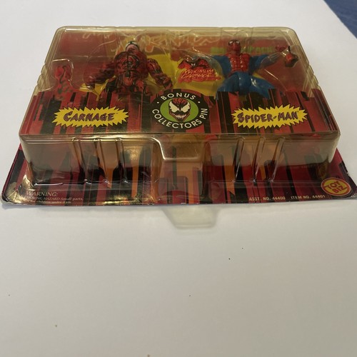 MAXIMUM CARNAGE BATTLE PACK CARNAGE VS SPIDER-MAN 2 PACK + BONUS COLLECTOR PIN - Picture 2 of 7