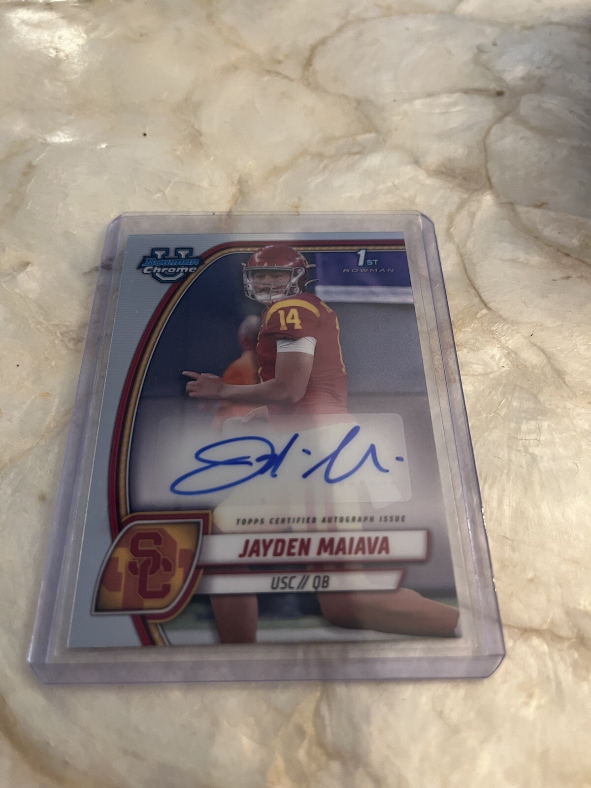 2024 Bowman University Chrome Jayden Maiava Auto USC