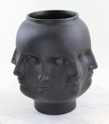 TMS 2005 Black Perpetual Faces Vase Dora Maar Fornasetti Style
