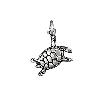 925 Sterling Silber Schildkröte Charm Anhänger - Bild 1 von 1