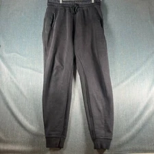 John Elliot Mens Joggers Black Drawstring Three Pockets Comfort Size 4 Cotton