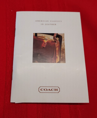 Coach Vintage Leather Booklet Purse Bags-21 Pages Registration Card & Tag - Foto 3 di 11