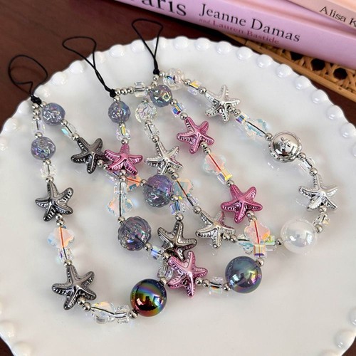 Beaded Pentagon Stars Mobile Phone Chain Christmas Gifts