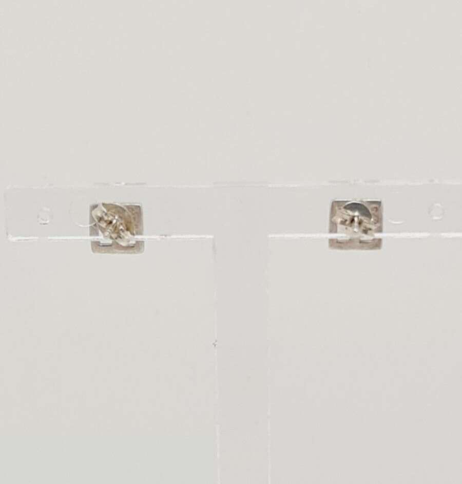 Gorgeous Solid Artistic Square Stud Earrings 925 … - image 9