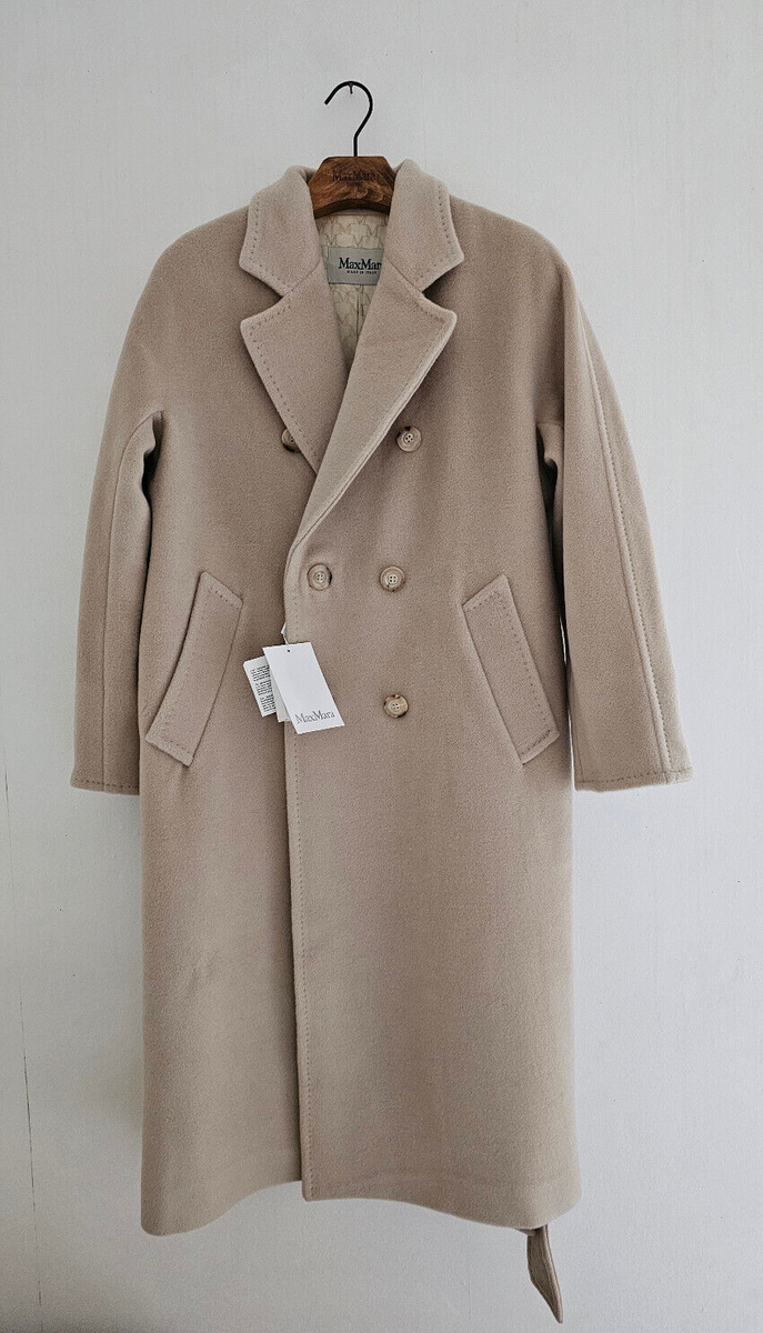 コート MAX MARA 101801 ICON SHORT COAT IN ECRU Short 101801 Icon Coat, ecru | 