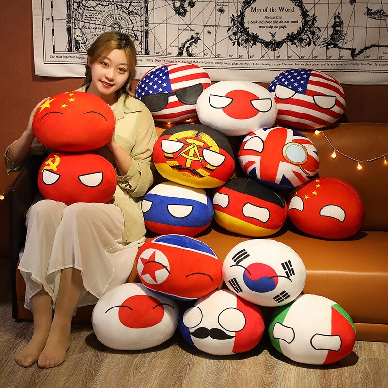 2024 Doll Country Ball Toy Plush Pendant Polandball USSR USA