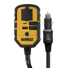 DEWALT 140-Watt Portable Car Power Inverter with Dual USB Ports
