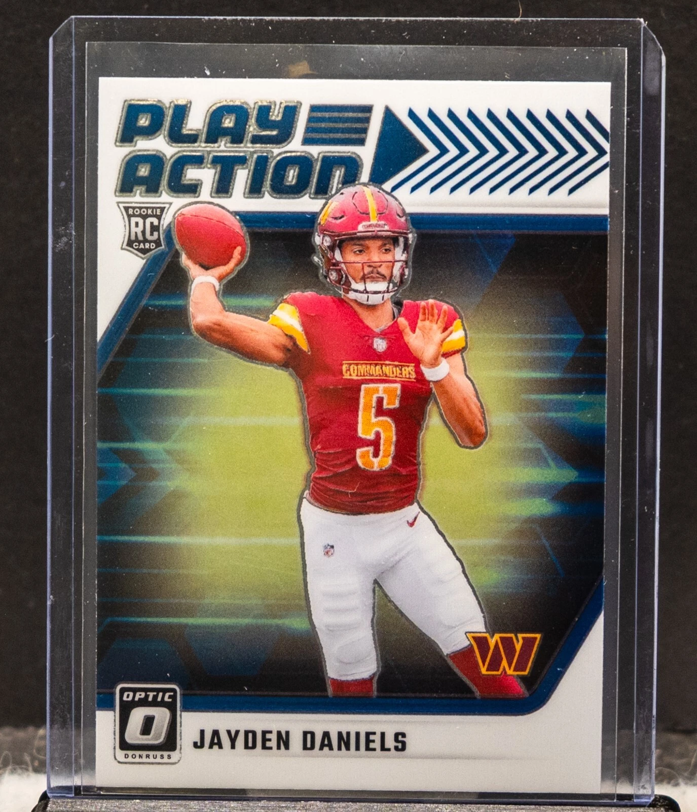 Jayden Daniels 2024 Donruss Optic Play Action RC Rookie 1 Commanders