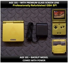 Nintendo Game Boy Advance GBA SP System AGS 101 Brighter Screen  -Zelda Triforce