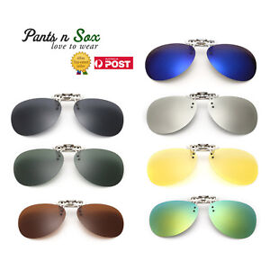 Unisex Polarized Clip On flap up Sunglasses UV 400 Protection Mens Womens