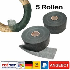 5x Kranzwickelband R&ouml;merwickelband Vlies f&uuml;r Strohkr&auml;nze gr&uuml;n, 6cm breit, 75mtr.