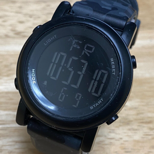 FMD Quartz Watch Men 30m Black Reverse LCD Digital Alarm Chrono New Battery - 第 1/6 張圖片