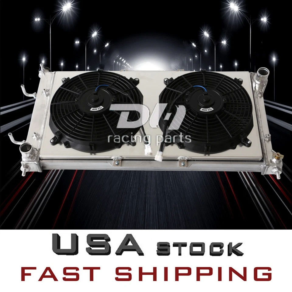 Radiador, cubierta y ventilador de 3 filas para Subaru Legacy Brighton Wagon 1995-1999 2,2/2,5 L H4 Foto 2 de 4