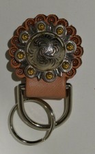 Concho Key Fob - 1 1/2 Gold Berry Concho with...