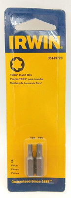Irwin Torx Insert Bits T20 T25 Combo Set 2 Pack 3514972C Industrial Grade