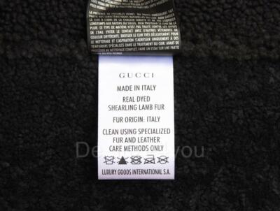 New Gucci Shearling Suede Leather Bomber Hooded Jacket Brown