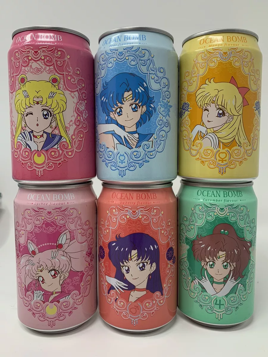 Sailor Moon Ocean Bomb Anime Drinks, 6 Sailor Moon Drinks, Asian