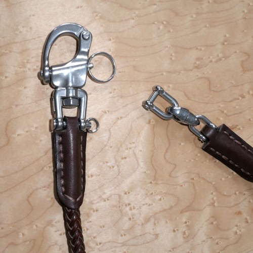 Hosenkette Leder Herren Edelstahl Schlüsselkette Lederband Leather Wallet Chain - Picture 8 of 14