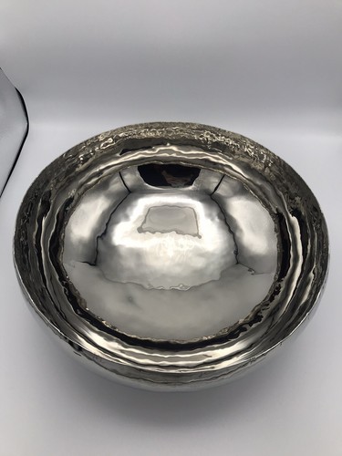 Michael Aram Centerpiece Bowl Stainless and Brass Large 14" Wide - Picture 5 of 8