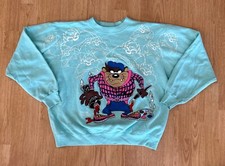 vintage 1994 Warner Bros looney tunes FREEZE Tasmanian Devil sweatshirt