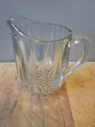 Jeanette Glass Vintage Ribbed Juice/Milk Pitcher National Patter  Hobnail Bottom