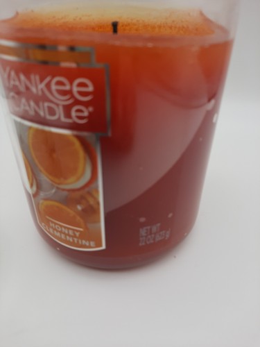 Yankee Candle 22 Oz Large Honey Clementine One Wick Glass Jar Candle - Picture 4 of 10