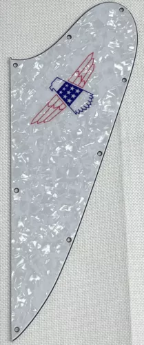 White Pearl 4-Ply For Fit  Gibson Thundebird Style Color Logo Guitar Pickguard