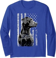 Love America and Love My Labrador Proud America Gift Long Sleeve Tshirt