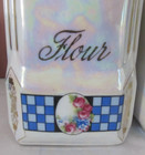 Victoria China Czechoslovakia Sugar Flour Canister with Lid Lusterware Vintage — photo 2