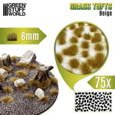 Static Grass Tufts 6 mm - Beige - Scenery Miniature Basing Wargames