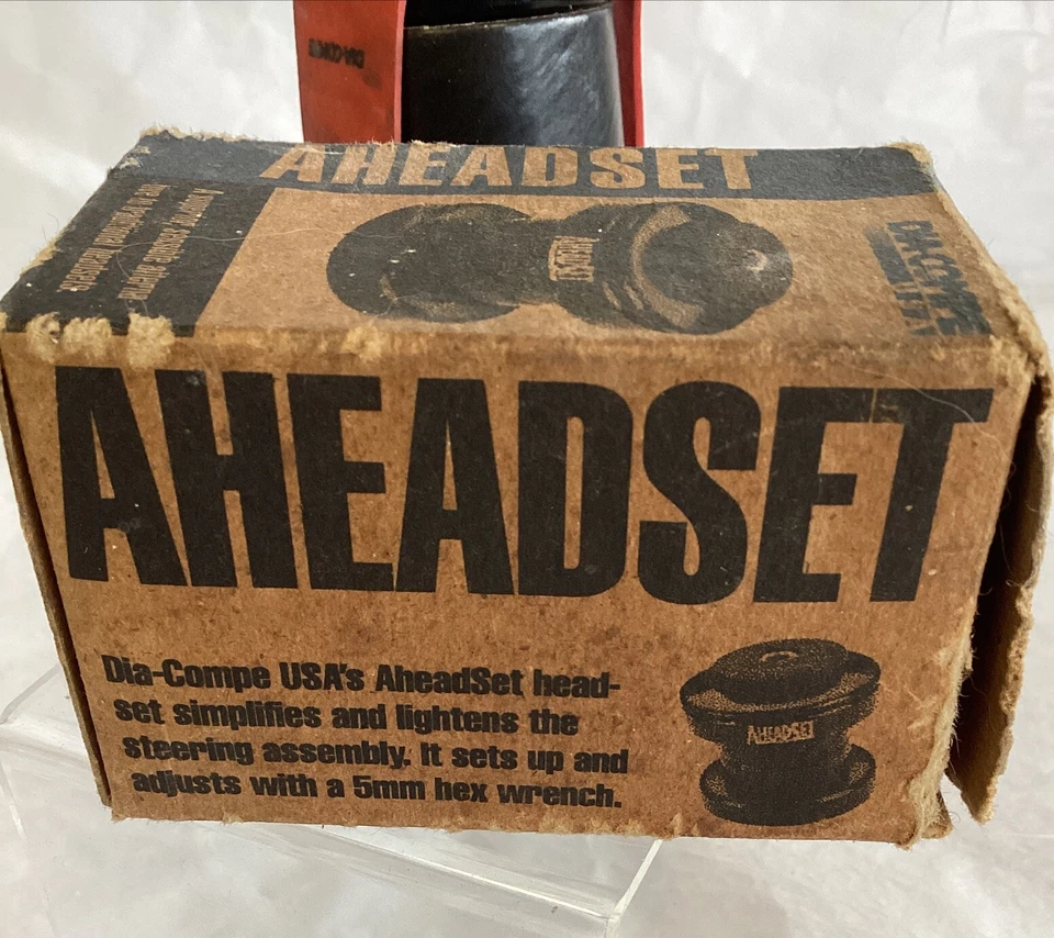 NOS The Original AheadSet 1” Auriculares sin rosca HS0701 Negro Nuevo en caja Japón Foto 3 de 4