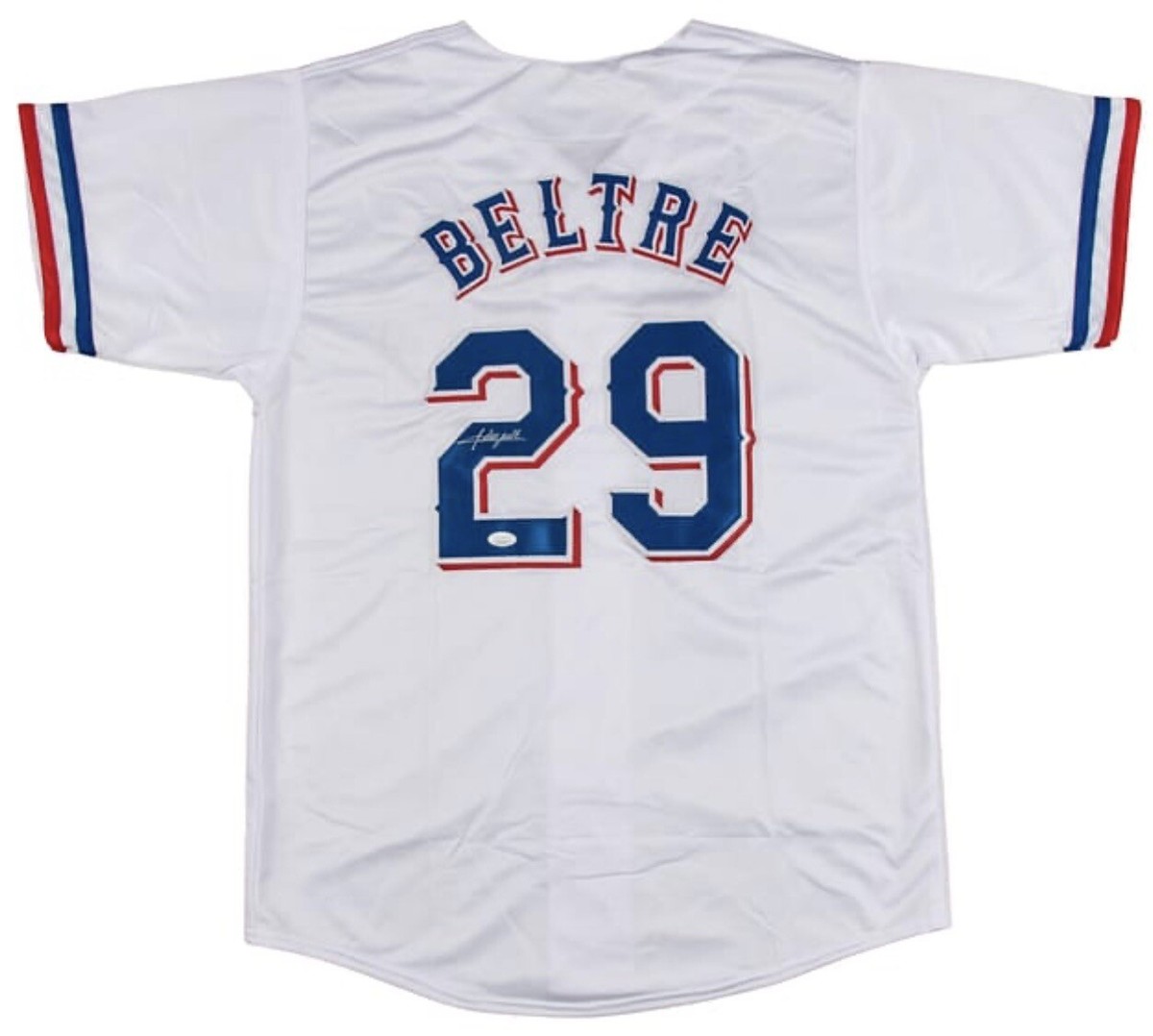 ADRIAN BELTRE AUTOGRAPHED TEXAS RANGERS JERSEY SILVER SIGNED HOF CLASS 2024  JSA