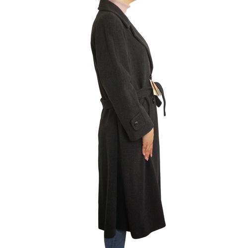 Woman Pierre Cardin Coat Double Breasted Made In Italy Grey XL US12 UK14 VAP510 - Picture 2 of 11