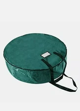 Christmas Holiday Wreath Storage Giant XL Green Bag 36"Inch Round by Elf Stor