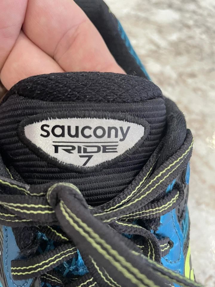 Men’s Size 10.5 - Saucony Ride 7 Teal Blue Running Shoes - Image 3 of 4