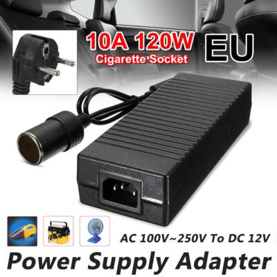 240 volt to 12 volt cigarette 240V AC to 12V DC Car Converter Cigarette Lighter Socket 120W AC Power  Adapter