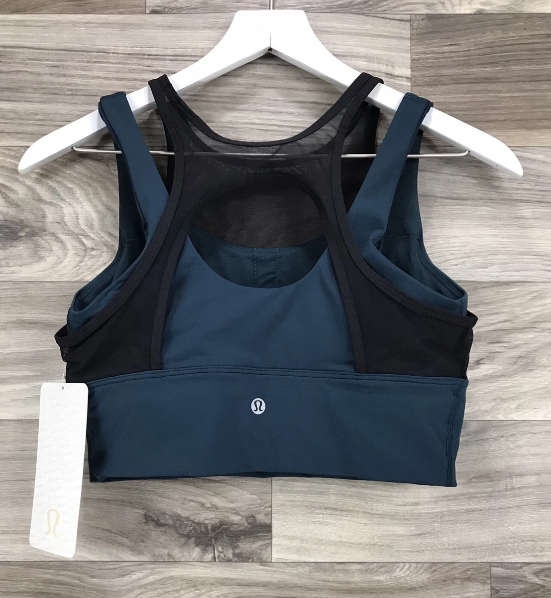 Lululemon Double Tap Bra II Size 8 B/C cup Submarine Black SUBM/BLK 47530