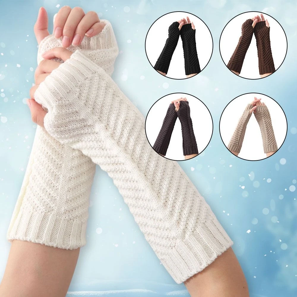 Knit open cheap finger mittens