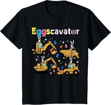 Eggscavator Easter Egg Hunt Construction Trucks Toddler Boys Gift Unisex T-Shirt